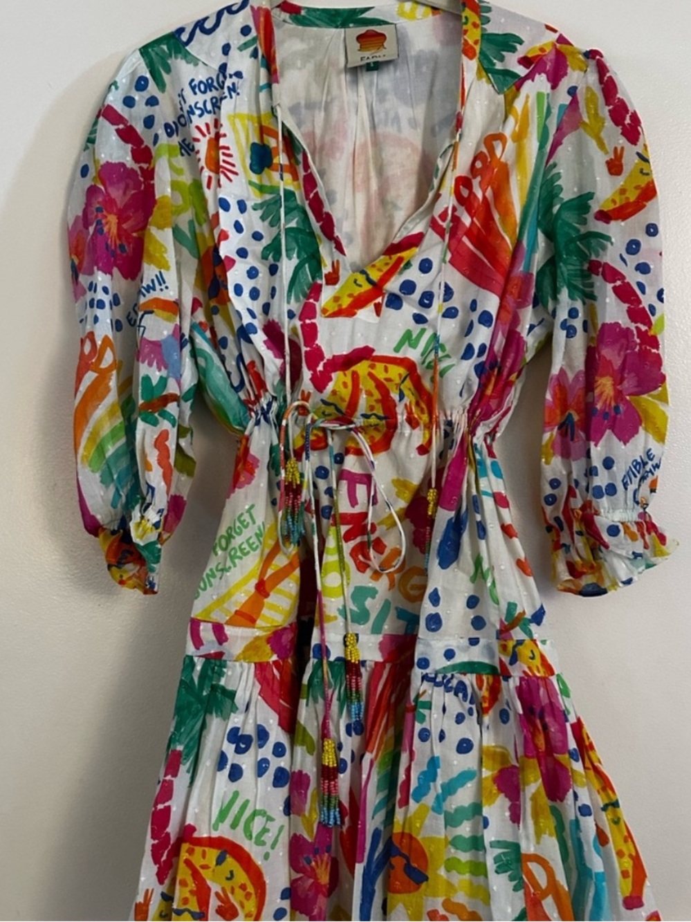 Farm Rio mini drawstring dress size small